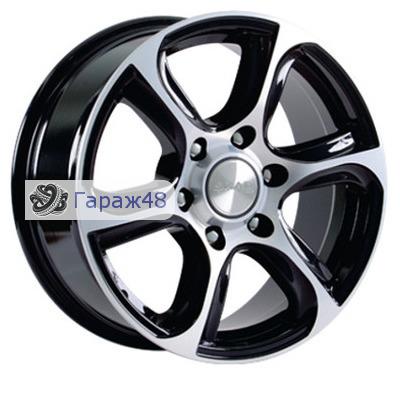 Skad Skala R17 / 7.5J PCD 6x139.7 ET 30 ЦО 106.2 Литые Черный глянцевый с полированной лицевой поверхностью